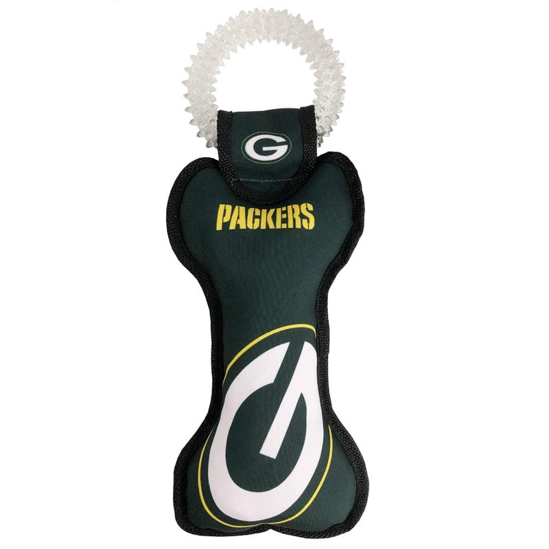 Pets First NFL Green Bay Packers Dental Dog TUG Toy with Squeaker. Tough PET Toy for Healthy Fun, Teething & Cleaning Pet's Teeth & Gum. (GBP-3310) - Image 1